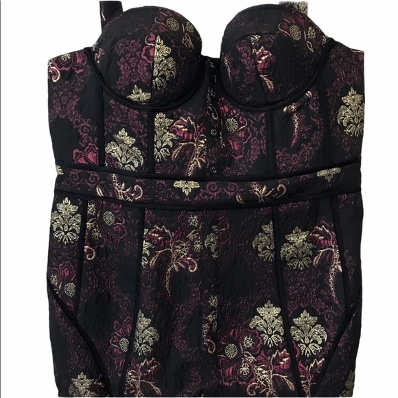 LPA 447 Metallic Damask Sleeveless Mini Dress - Picture 4 of 7